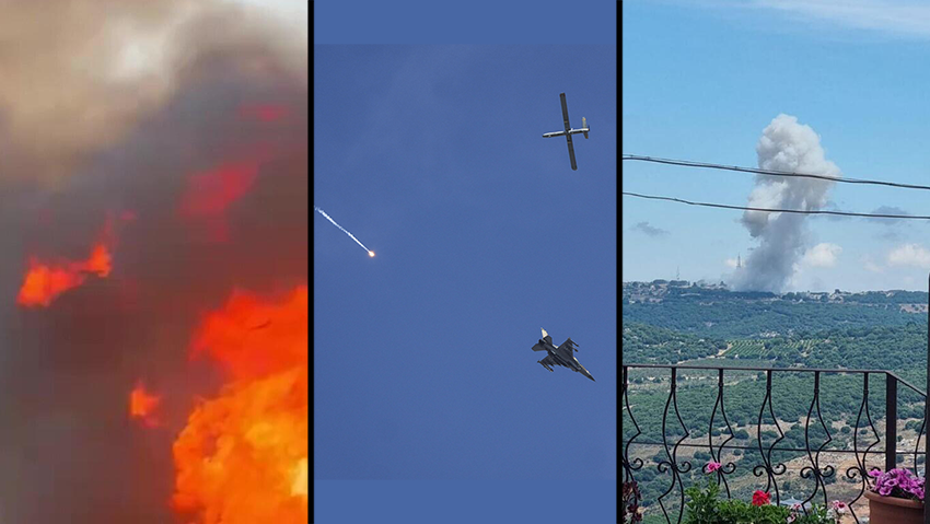 צילום: AP Photo/Abdel Kreem Hana חורפיש: הכפר שהופקר, מטוס וכטב"ם של צה"ל בשמי רפיח