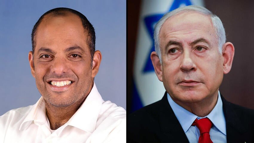 ראש הממשלה בנימין נתניהו ופרויקטור הצפון החדש אבי כהן סקלי (צילום: חיים גולדברג/פלאש90) בנימין נתניהו אבי כהן סקלי