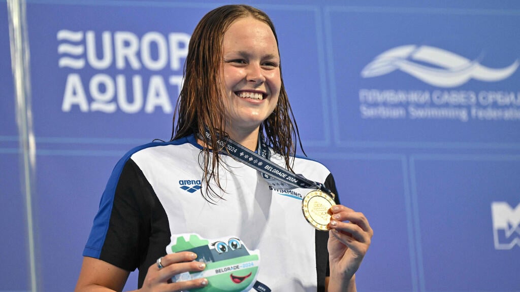 Anastasia Gorbenko (Photo: Andrej Isakovic / AFP) גורבנקו עם הזהב