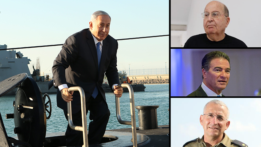 משה בוגי יעלון יוסי כהן רם רוטברג בנימין נתניהו (צילום: אלכס קולומויסקי, עידו ארז, אלעד גרשגורן) משה בוגי יעלון יוסי כהן רם רוטברג בנימין נתניהו