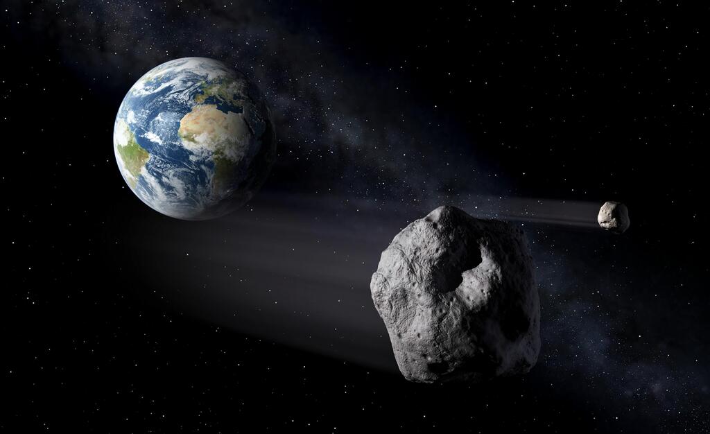 Illustration: European Space Agency / P.Carril אסטרואידים חולפים בסמוך לכדור הארץ