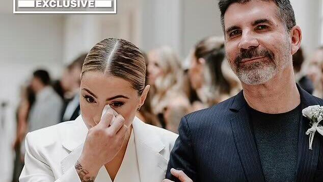 Simon Cowell walks former X Factor contestant down the aisle