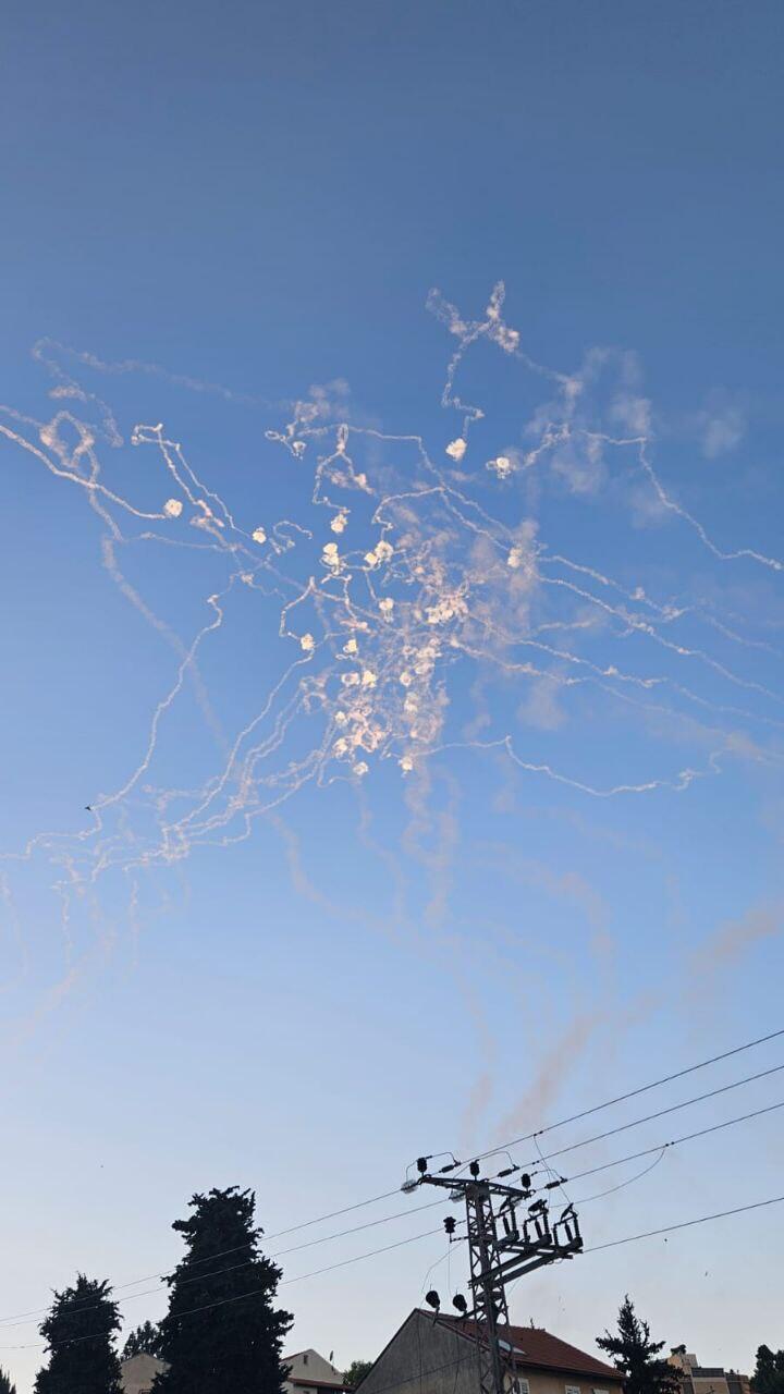 Multiple rocket interceptions over Upper Galilee skies יירוטים מעל הגליל העליון