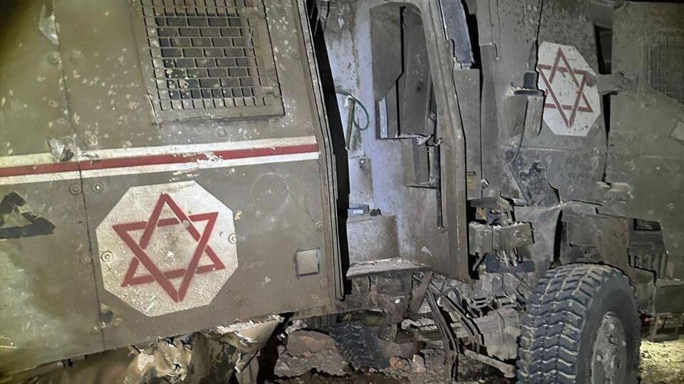 רכב התאג"ד שעלה על מטען בג'נין רכב התאג"ד שעלה על מטען חבלה בג'נין