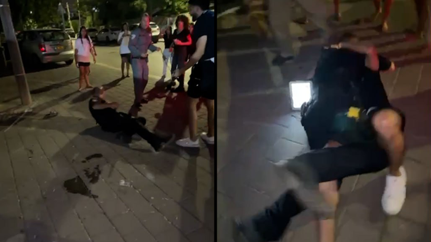 תיעוד האלימות בראש העין כלפי לוחם גולני תיעוד האלימות בראש העין כלפי לוחם גולני