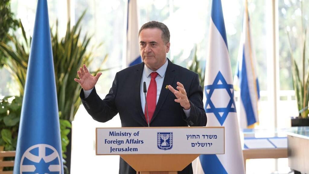 Foreign Minister Israel Katz (Photo: GPO) תערוכת בגדי החטופים והחטופות במשרד החוץ, ירושלים