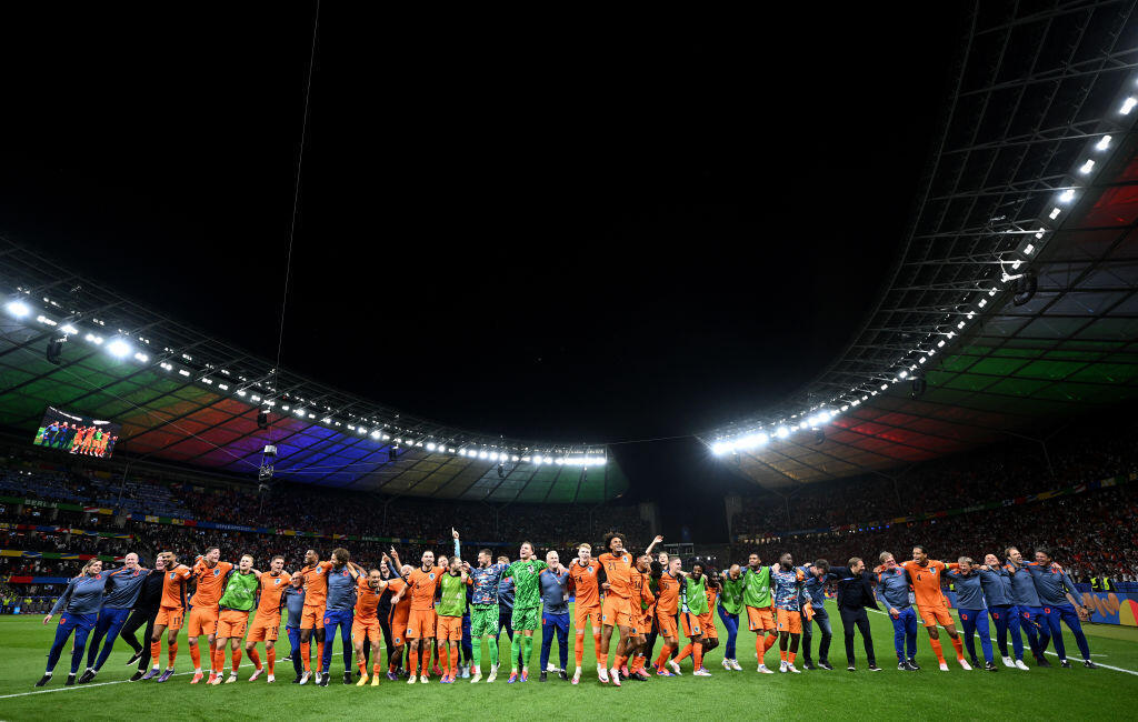 בסוף הולנד היא זו שחגגה (צילום: Justin Setterfield/Getty Images) נבחרת הולנד