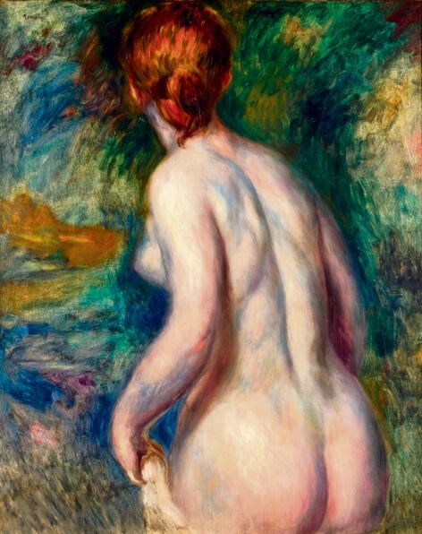 "עירומה מאחור (1880-1881), מאת פייר-אוגוסט רנואר ((דימוי: מוזיאון תל אביב לאמנות)) yk13991253