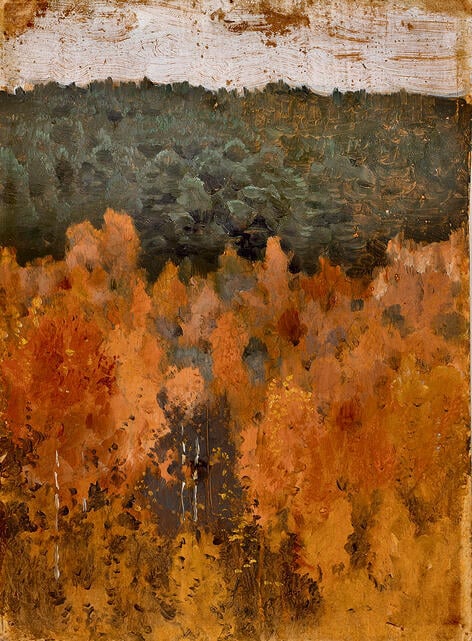 "מתווה לסתיו" (1895), מאת יצחק לויתן (דימוי: מוזיאון תל אביב לאמנות) yk13993158