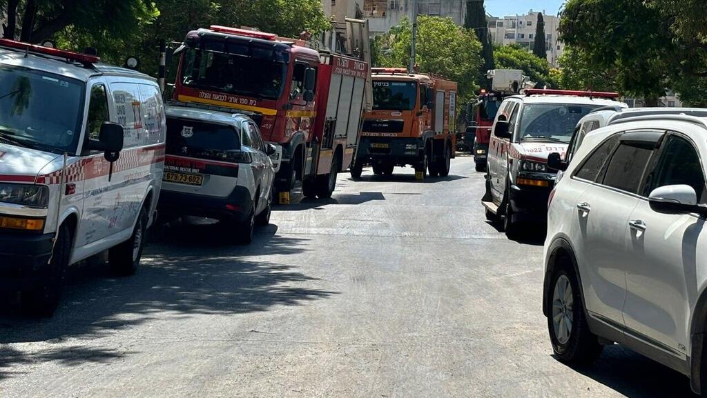 זירת החילוץ במודיעין עילית (צילום: תיעוד מבצעי מד"א) מהחילוץ במודיעין עילית