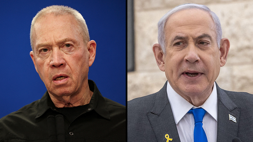 "קשה להפריז במידת הנזק לחוסן הלאומי". נתניהו וגלנט (צילום: חיים גולדברג/פלאש90, REUTERS/Violeta Santos Moura) "קשה להפריז במידת הנזק לחוסן הלאומי". נתניהו וגלנט
