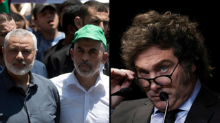 נשיא ארגנטינה חאבייר מיליי, יחיא סינוואר איסמעיל הנייה חמאס עזה