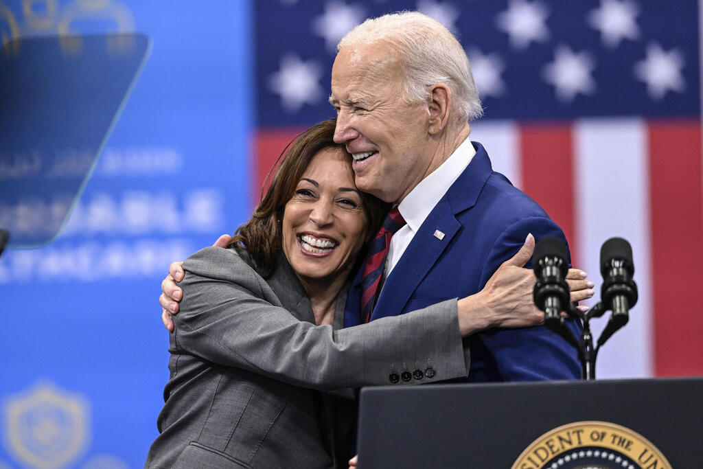 Now the presumptive nominee, Kamala Harris (Photo: AP /Matt Kelley) נשיא ארה"ב ג'ו ביידן , סגנית הנשיא קמלה האריס