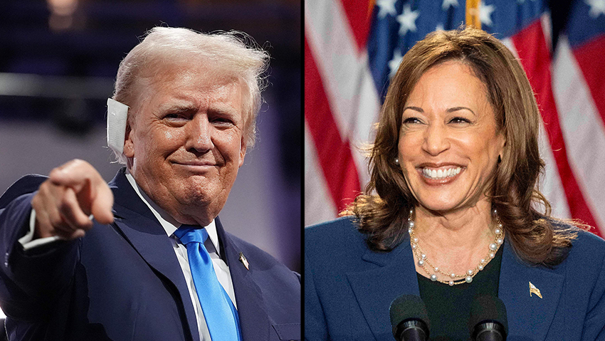 Donald Trump and Kamala Harris (Photo: AP Photo/Kayla Wolf ,Andrew Harnik/Getty Images/AFP, Photo by Andrew Harnik / GETTY IMAGES NORTH AMERICA / AFP) קמלה האריס דונלד טראמפ