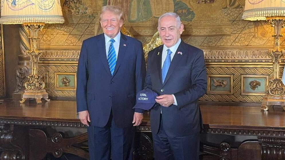 Donald Trump and Prime Minister Benjamin Netanyahu in their meeting (Photo: Amos Ben Gershom) בנימין נתניהו נפגש עם דונלד טראמפ