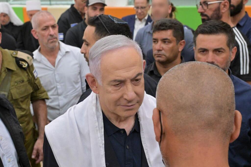 "אמר שנגבה מחיר כבד". נתניהו במג'דל שמס (צילום: קובי גדעון, לע"מ) בנימין נתניהו במג'דל שמס