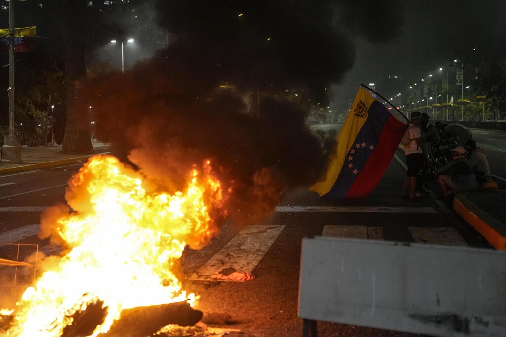צילום: AP Photo/Matias Delacroix מחאה בוונצואלה