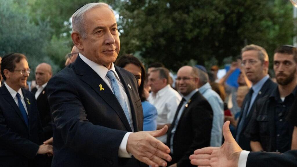 צילום: נעמה גרינבאום, "הארץ" ראש הממשלה בנימין נתניהו בטקס האזכרה הממלכתי לזאב ז'בוטינסקי