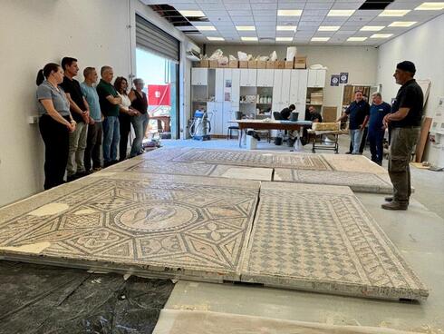 Rare mosaic floor is flown from Israel to a museum in Washington on loan