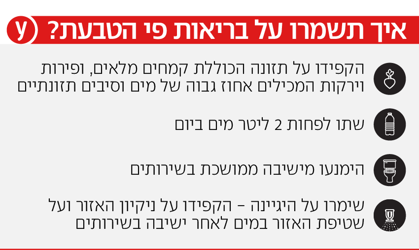 איך תשמרו על בריאות פי הטבעת