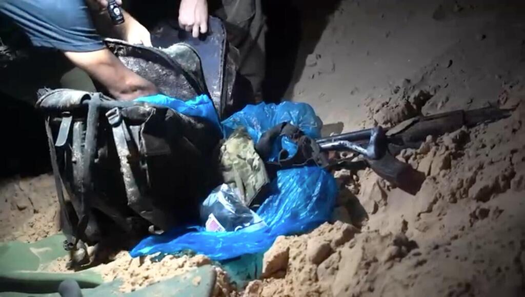 Photo: IDF Spokesperson's Unit אמצעי האמל״ח שאותרו במנהרה