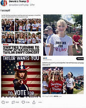 קמפיין "סוויפט למען טראמפ". הפעם זה באמת פייק | צילום מטוויטר yk14046457