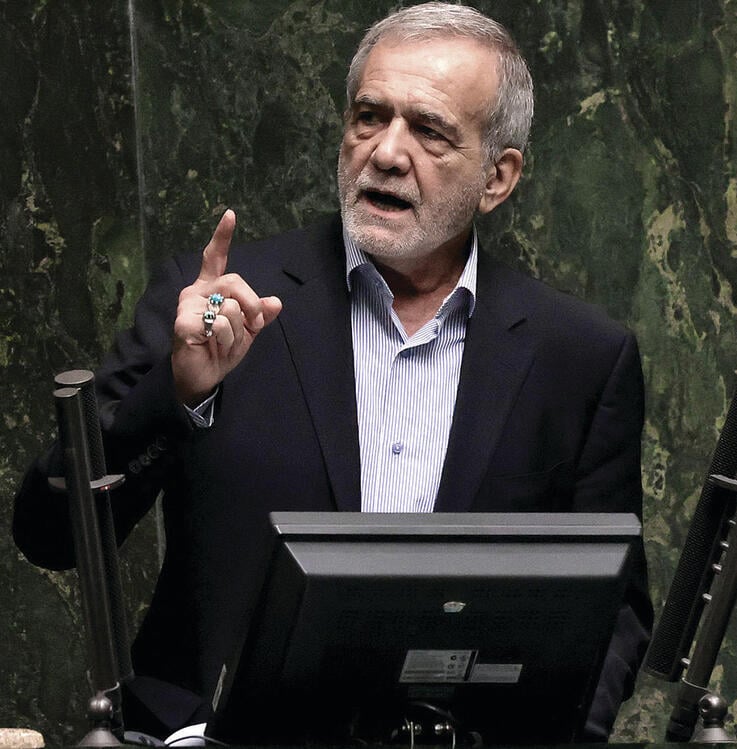 Iranian President Masoud Pezeshkian (Photo: ATTA KENARE, AFP) yk14046699