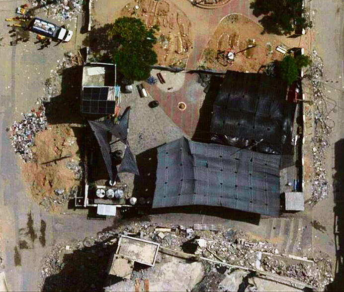 גג המבנה שבו חוסל אבו חטב (צילום: דובר צה"ל) yk14049241