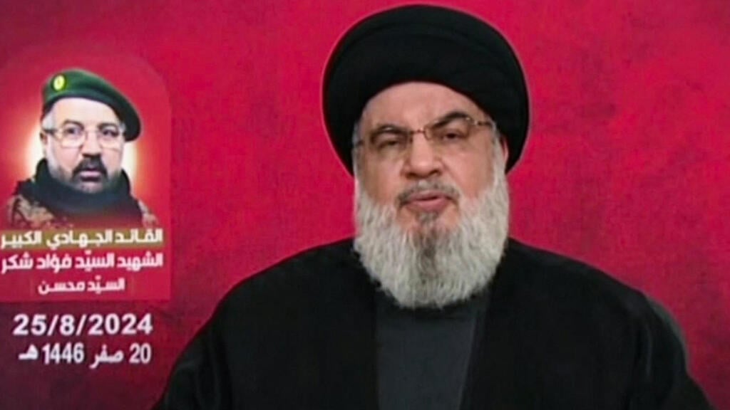 Hezbollah Secretary-General Hassan Nasrallah (Photo: AFP PHOTO / HO / AL-MANAR) חסן נסראללה