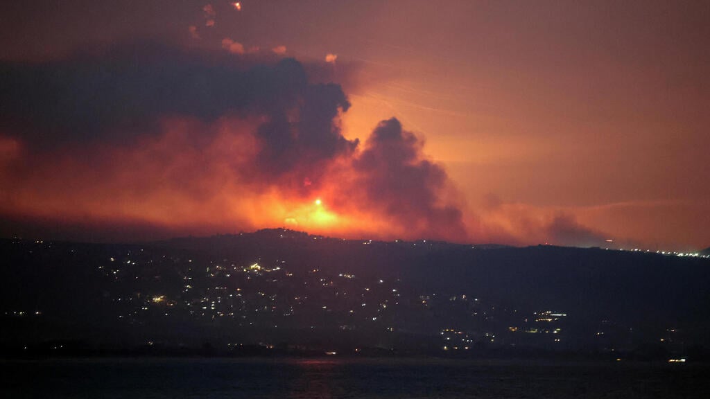 Strikes on Hezbollah rocket launchers in Lebanon (Photo: Reuters / REUTERS / Aziz Taher) מתקפת פתע של חיזבאללה על הצפון