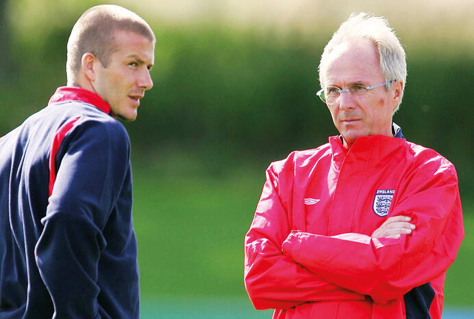 עם בקהאם כמאמן אנגליה | צילום: Alex Livesey, גטי אימג'ס yk14054927