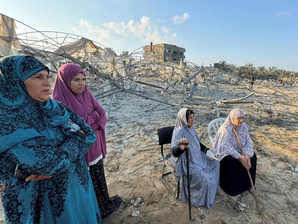 סמוך לזירת התקיפה (צילום: REUTERS/Mohammed Salem) זירת התקיפה בחאן יונס