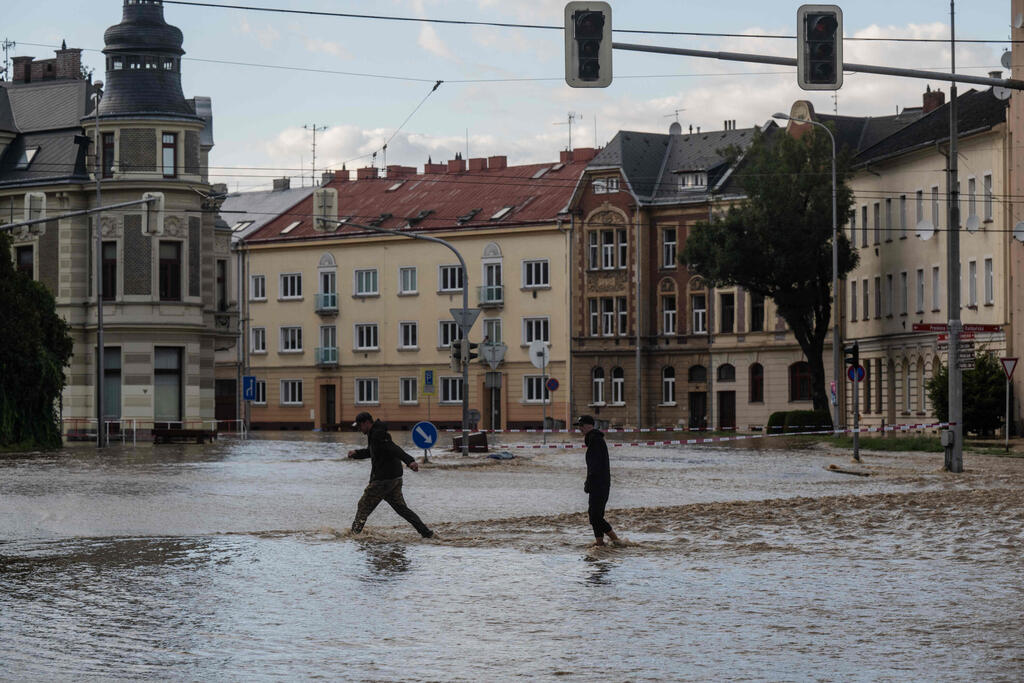 צילום: Michal Cizek / AFP אירופה שיטפונות סופה בוריס צ'כיה אופבה
