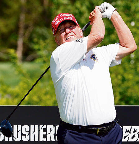 חמק מהתנקשות במגרש הגולף. טראמפ | צילום: Icon Sportswire, גטי אימג'ס yk14079486