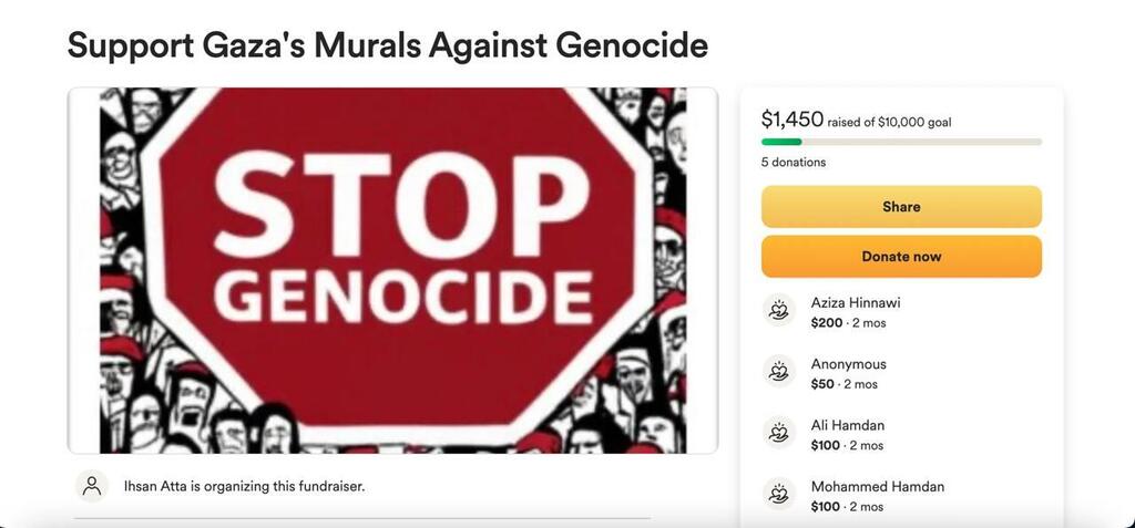 The crowdfunding campaign קמפיין גיוס ההמונים לציורים נוספים