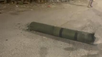 Hezbollah rocket fragments in northern Israel חלק מרקטה ששיגר חיזבאללה