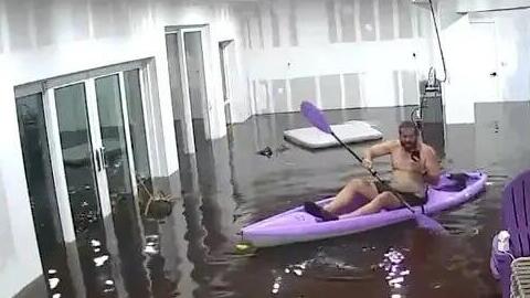 בית שהוצף ב פלורידה הוריקן ארה"ב