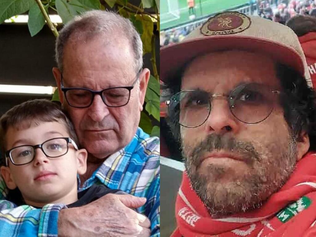 רועי מונדר (מימין) ואברהם מונדר עם נכדו אוהד. "אף אחד לא יטאטא את המחדל שהוביל לרצח שלכם" (צילום: אלבום פרטי) רועי מונדר (מימין)ואברהם מונדר עם נכדו אוהד