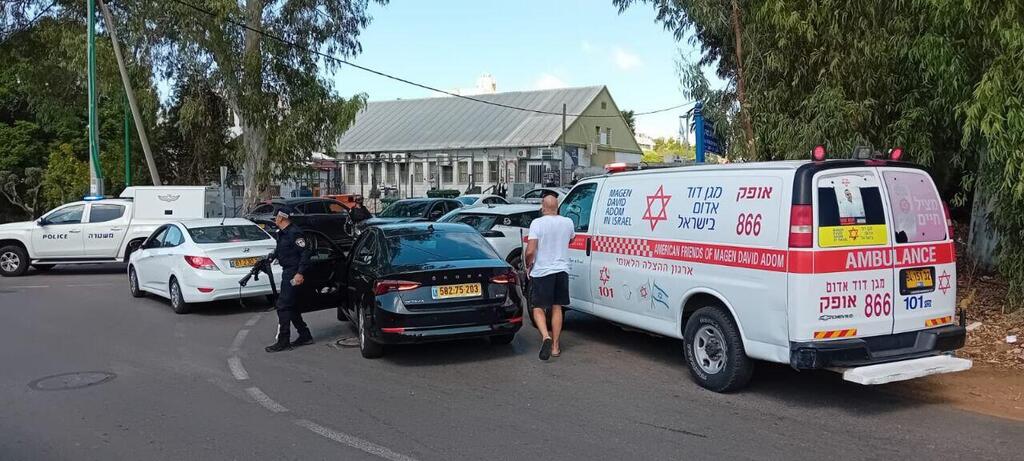 זירת הפיגוע בחדרה