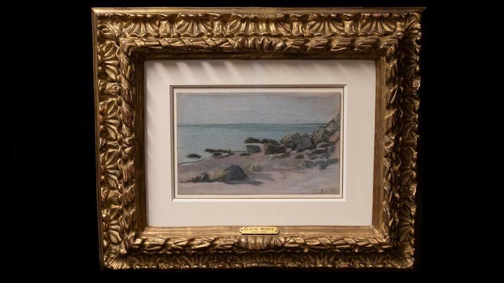Claude Monet's Bord de Mer, 1865 (Photo: FBI) איורי פסטל של קלוד מונה, שבזזו הנאצים