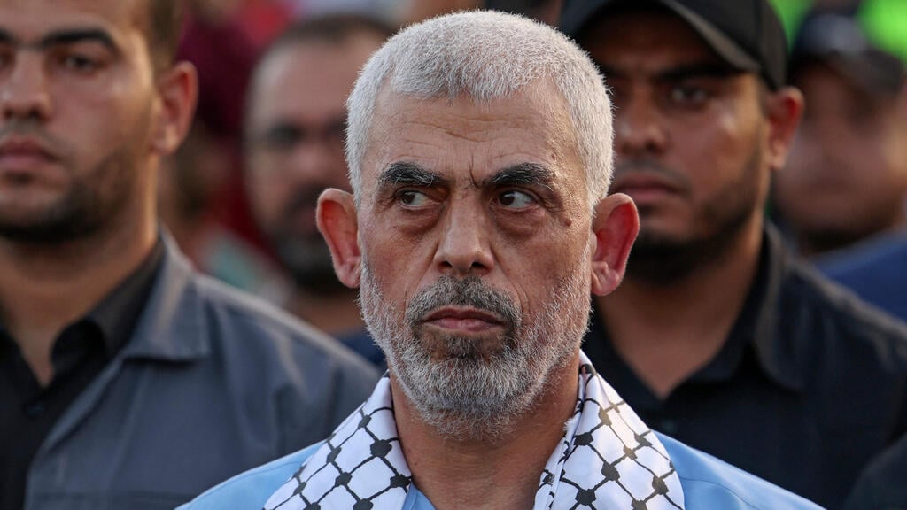 Yahya Sinwar (Photo: MAHMUD HAMS / AFP) יחיא סינוואר