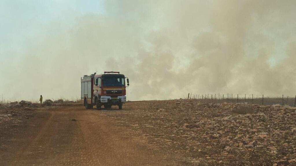 Fires rage as rockets target Safed (Photo: Fire and Rescue Services) תיעוד מהנפילות בצפת