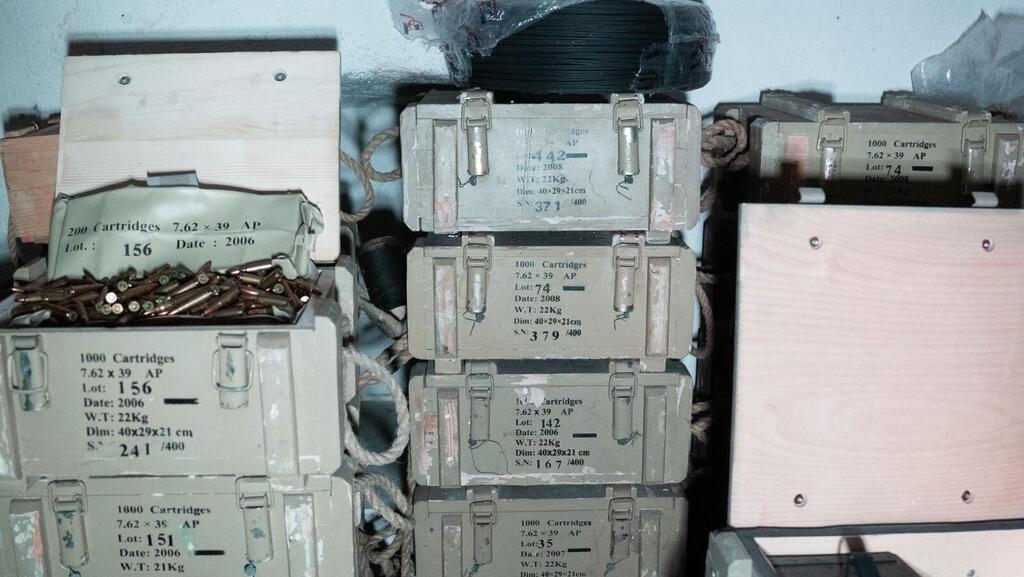 Stores of weapons and ammunition found in South Lebanon (Photo: IDF) המתקן האסטרטגי שהושמד בלבנון