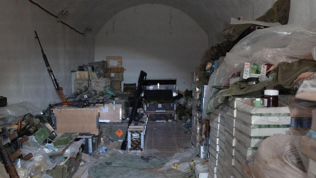 Stores of weapons and ammunition found in South Lebanon (Photo: IDF) המתקן האסטרטגי שהושמד בלבנון