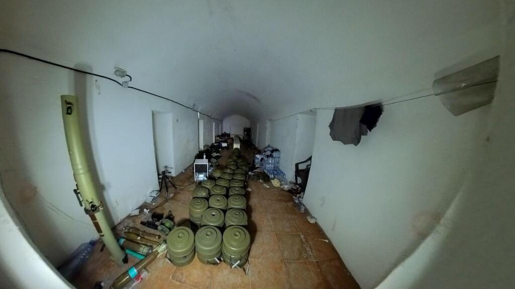 Stores of weapons and ammunition found in South Lebanon (Photo: IDF) המתקן האסטרטגי שהושמד בלבנון
