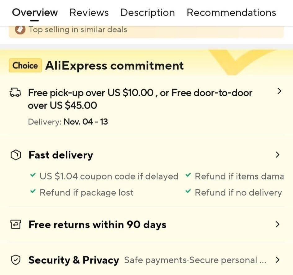 Photo: AliExpress screenshot משלוחים חינם עלי אקספרס