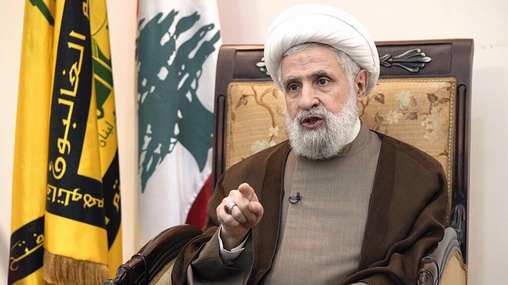 Naim Qassem (Photo: Bilal Hussein, AP) נעים קאסם