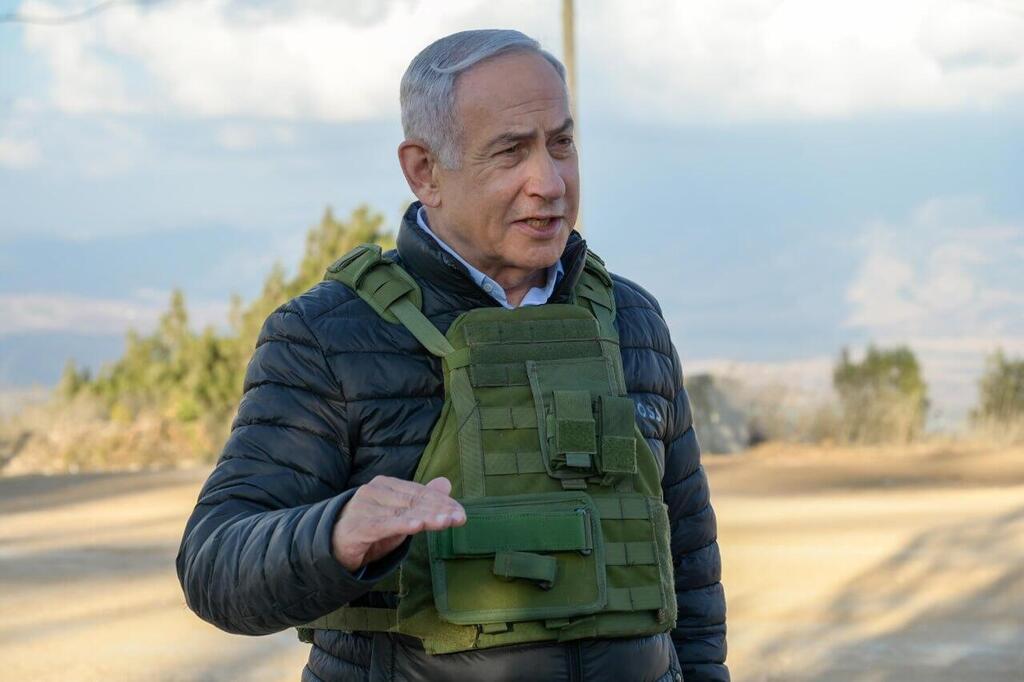 ראש הממשלה בנימין נתניהו בסיור והערכת מצב בגבול לבנון יחד עם מפקד פיקוד הצפון אלוף אורי גורדין