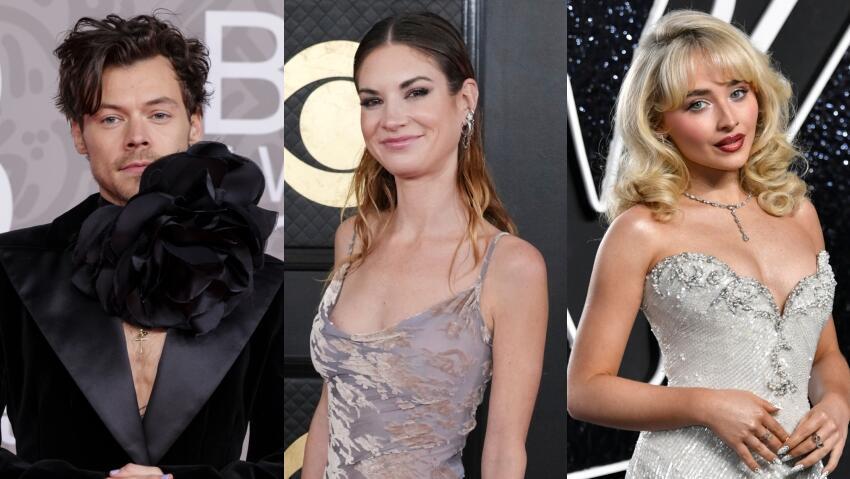Harry Styles, Amy Allen, Sabrina Carpenter (Photo: AP) סברינה קרפנטר, איימי אלן והארי סטיילס