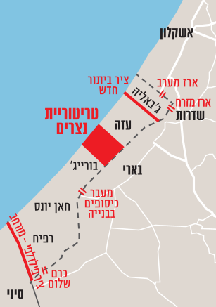 אינפו מפה רצועת עזה